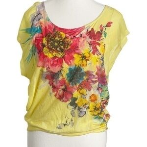 Live To Be Spoiled Yellow Floral Top